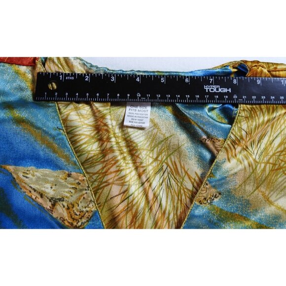 Vintage Winlar Caftan Dress One Size Satin Kaftan Moo Moo MuMu Beach Shell Print - Picture 5 of 6